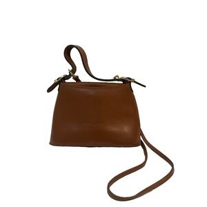 Lancaster Paris Vtg Smooth  leather crossbody + Hand bag Purse  Marron/Brown
